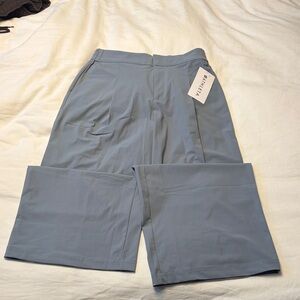 Athleta Gray Wide-Leg Trousers